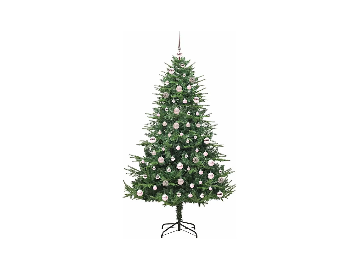 Sapin de Noël artificiel pré-éclairé avec set de boules Vert