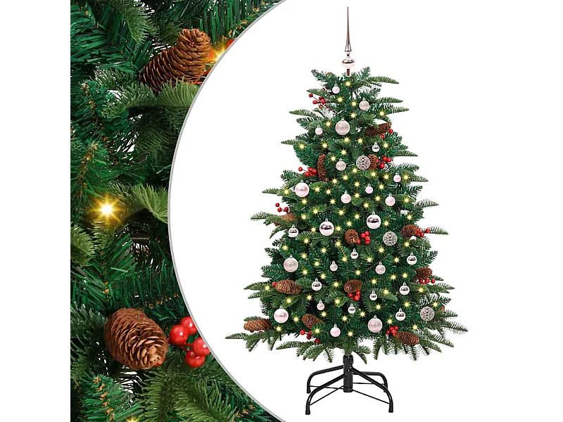 Árbol de Navidad artificial Verde 150 cm PVC, Metal y Plástico