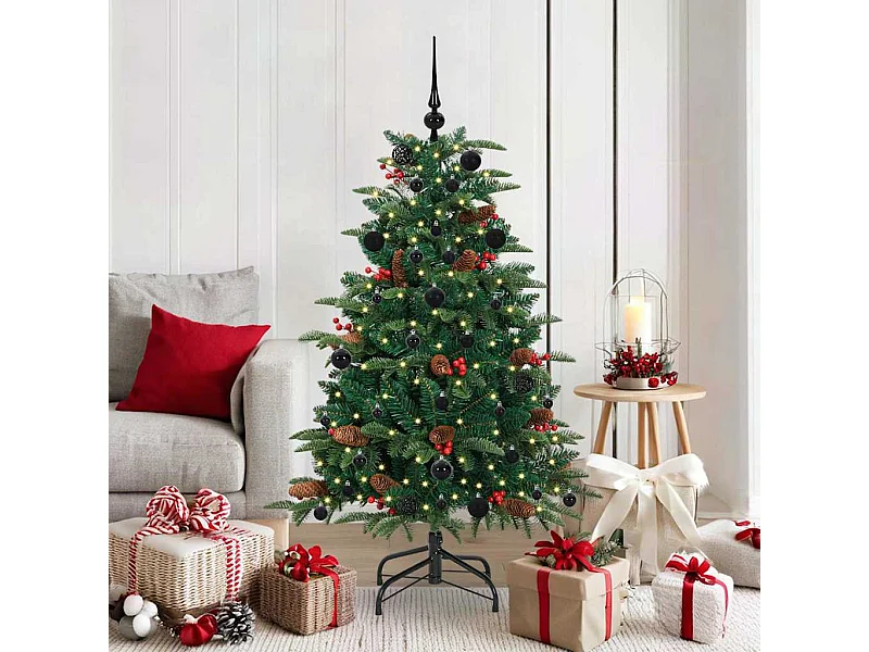Árvore de Natal Artificial Verde 150 cm PVC, Metal e Plástico