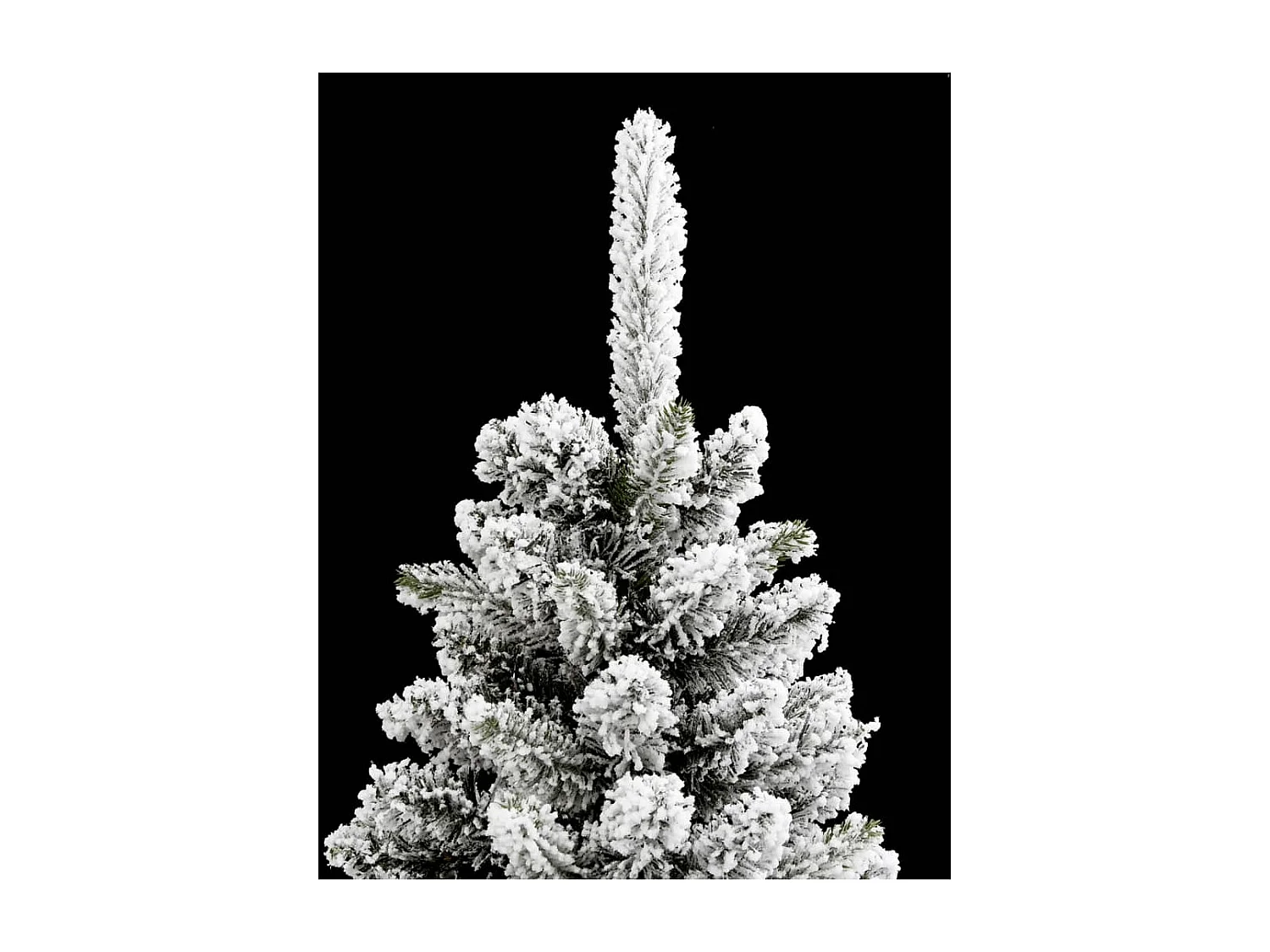 Sapin de Noël artificiel mince avec neige floquée 120 cm PVC/PE