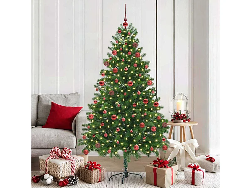 Árbol de Navidad con 300 LED con soporte Verde 180 cm PE