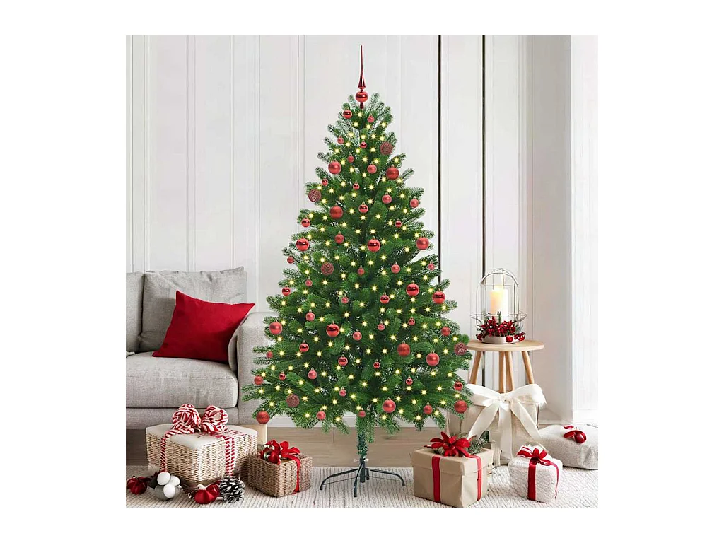 Árbol de Navidad con 300 LED con soporte Verde 180 cm PE