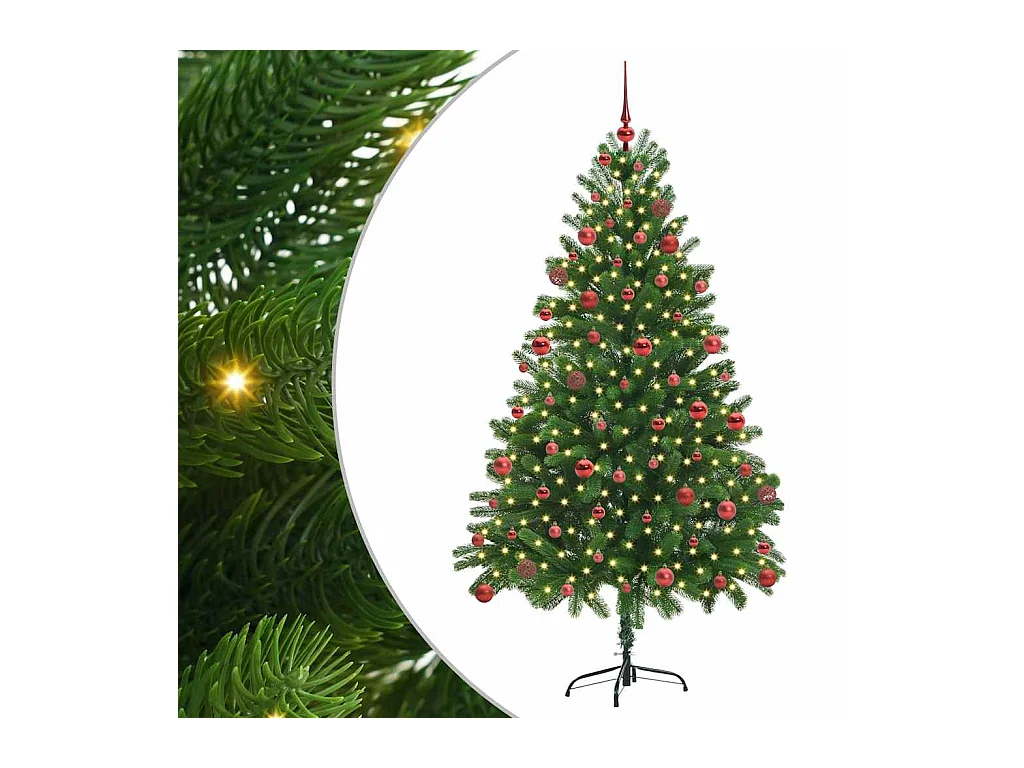 Árbol de Navidad con 300 LED con soporte Verde 180 cm PE