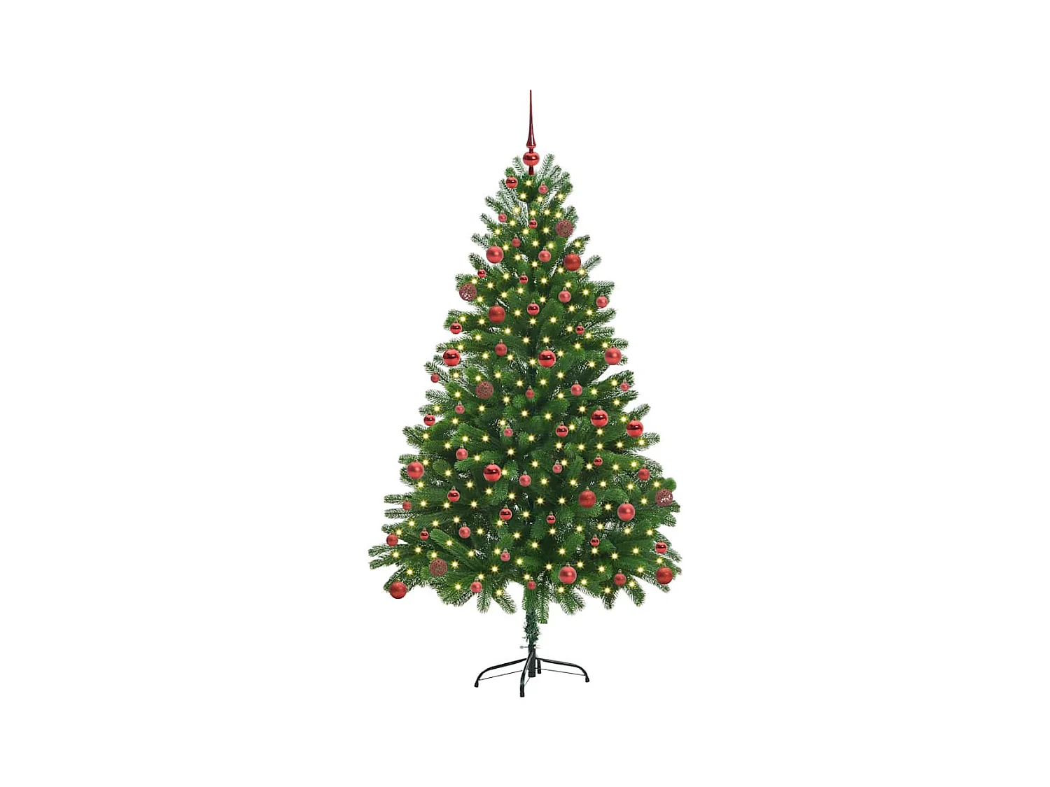 Árbol de Navidad con 300 LED con soporte Verde 180 cm PE