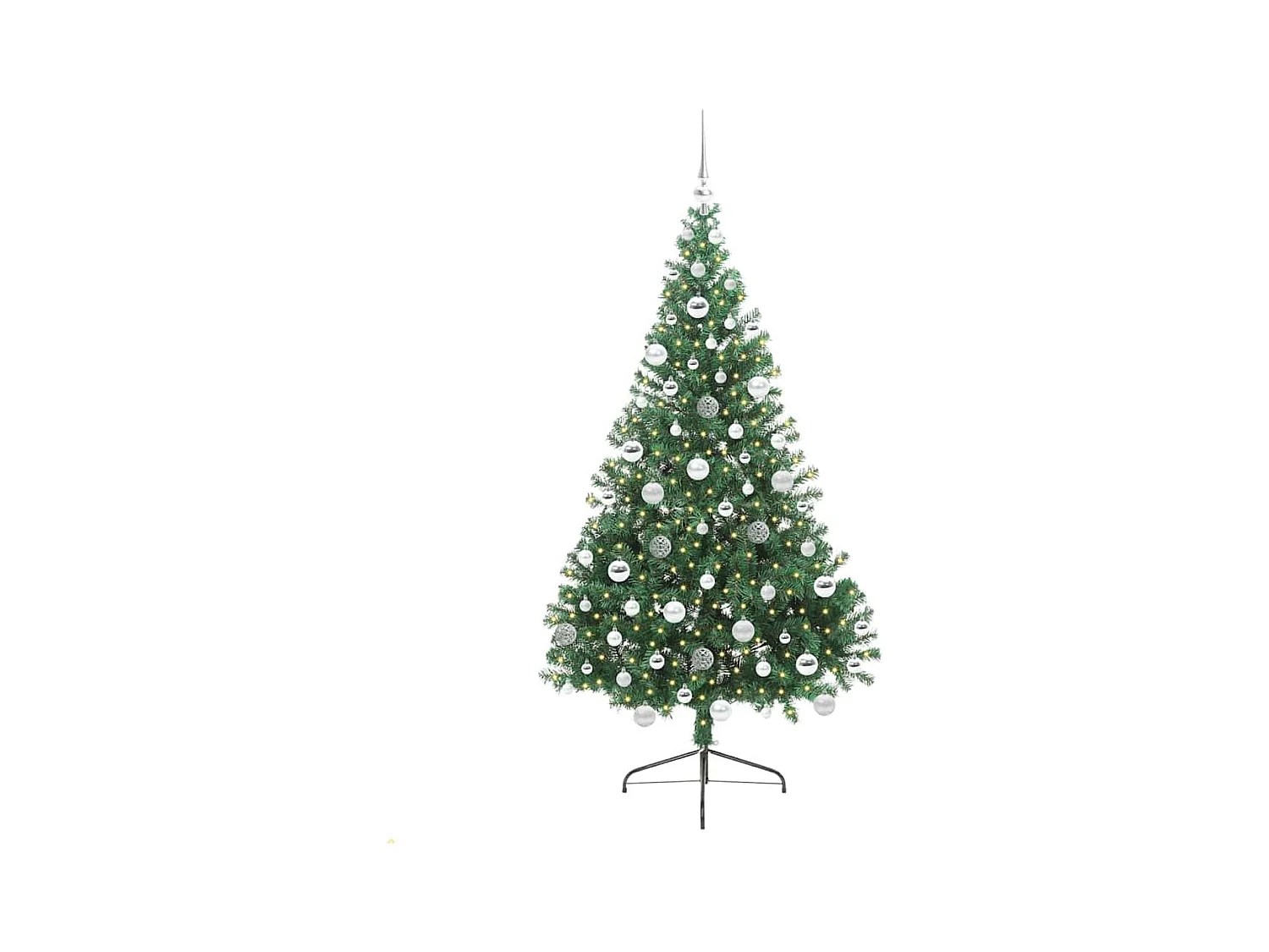 Árbol de Navidad Artificial Preiluminado Verde 180 cm PVC