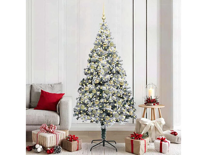 Sapin de Noël artificiel Vert 210 cm PVC, Acier et Plastique