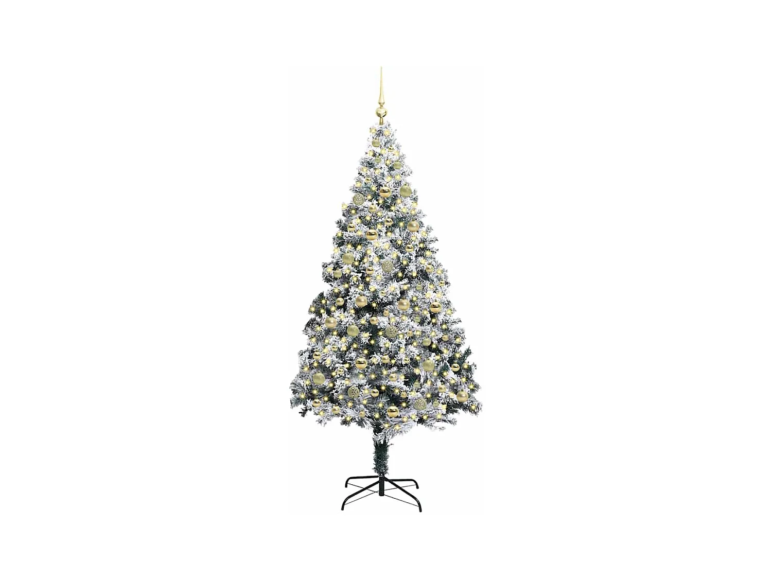 Árbol de Navidad artificial Verde 210 cm PVC y Acero y Plástico