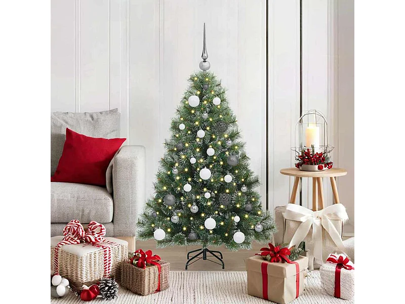 Kunstkerstboom met 150 LED met standaard Groen 120 cm PE en PVC