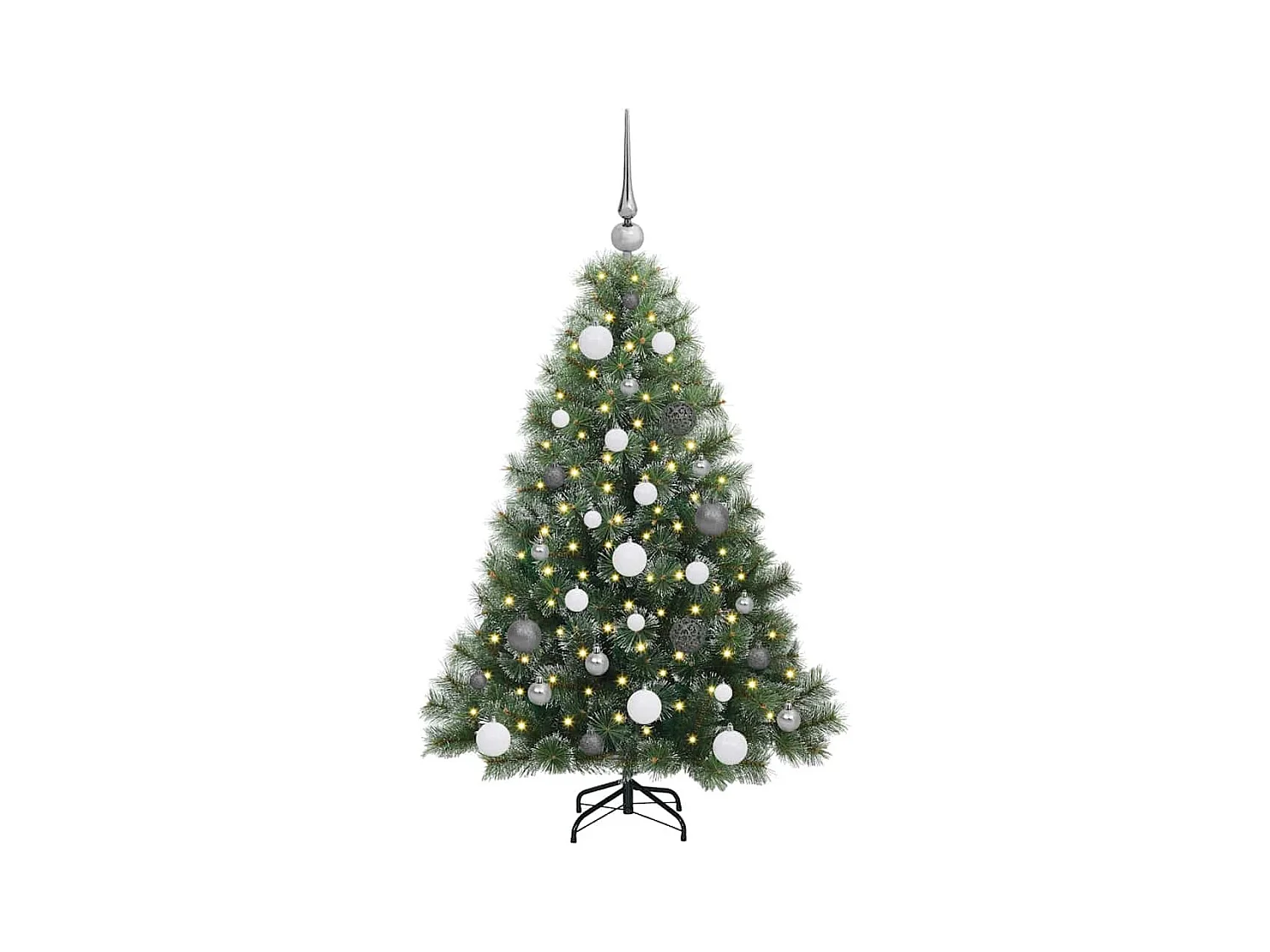 Kunstkerstboom met 150 LED met standaard Groen 120 cm PE en PVC