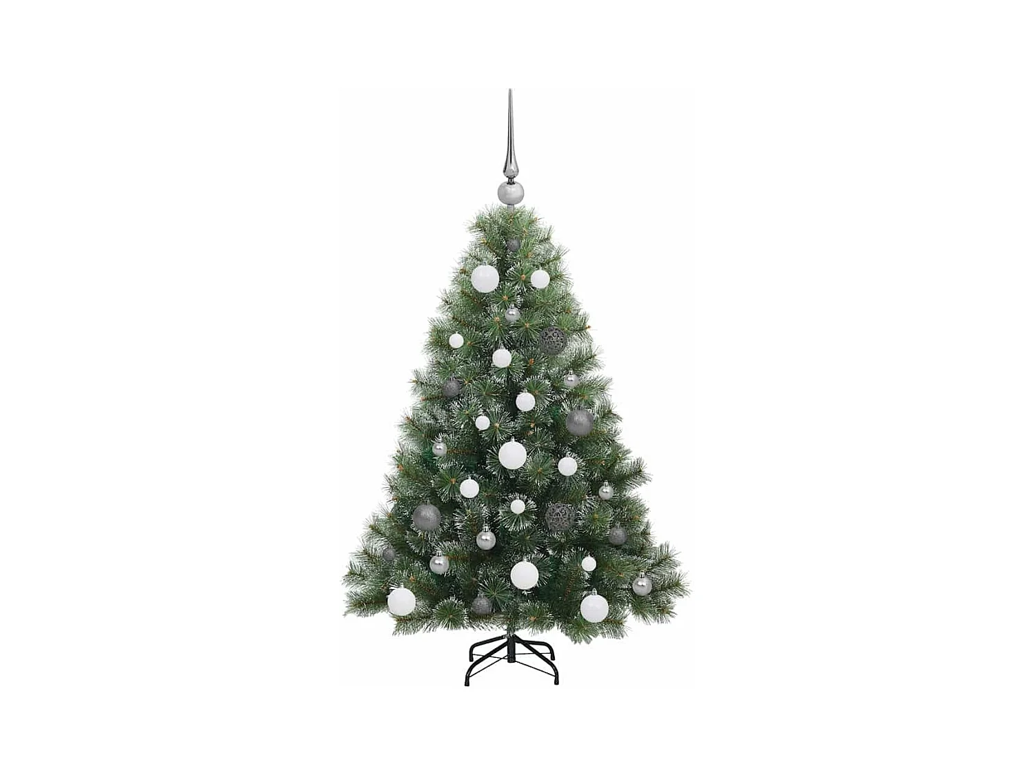 Kunstkerstboom met 150 LED met standaard Groen 120 cm PE en PVC