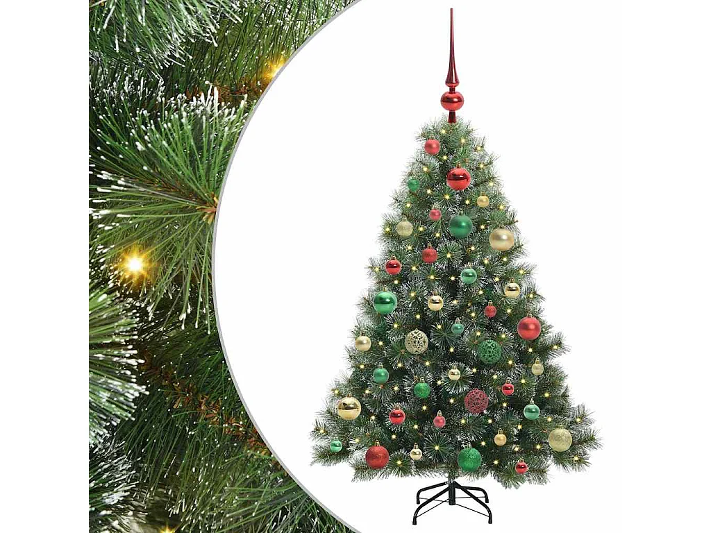 Sapin de Noël artificiel avec 150 LED Vert 120 cm PE et PVC
