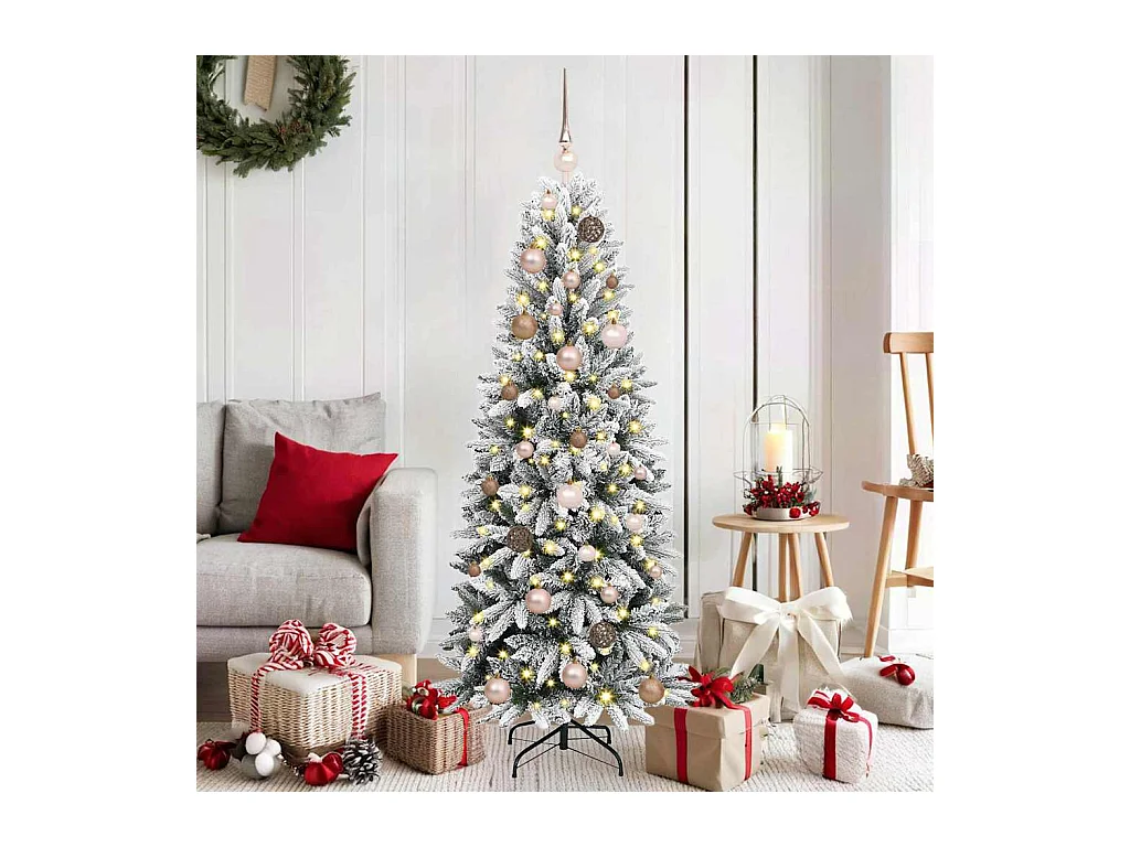 Árvore de Natal Artificial Branco 150 cm PVC