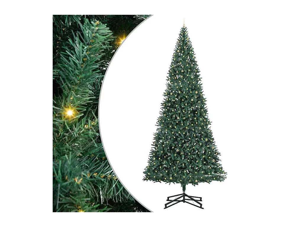 Arbre de Noël artificiel pré-éclairé avec ensemble de boules