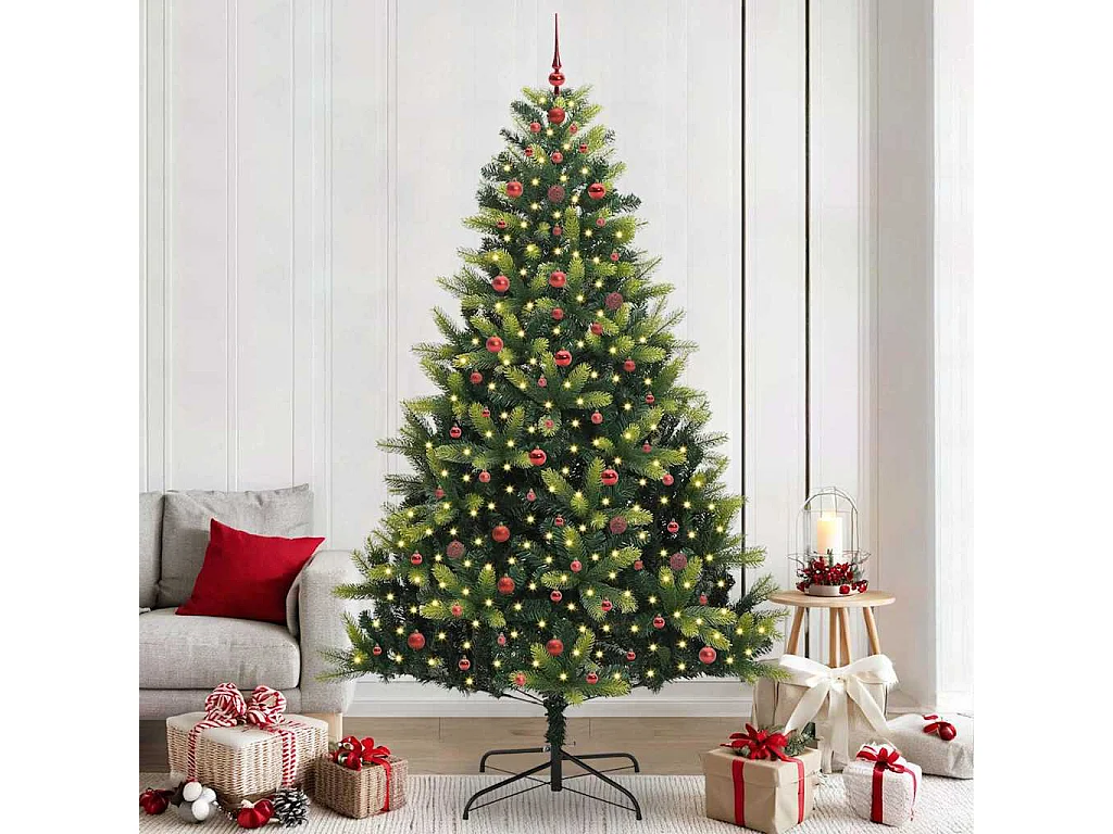LIFEZEAL 135 cm/180 cm Sapin de Noël avec Éclairage, Sapin Artificiel avec Lumières LED & Pointes de Branches de Feuilles de Saule, Sapin de Fête Éclairé (Vert, 180CM LIFEZEAL 135 cm/180 cm Sapin de Noël avec Éclairage, Sapin Artificiel avec Lumières LED & Pointes de Branches de Feuilles de Saule, Sapin de Fête Éclairé (Vert, 180CM