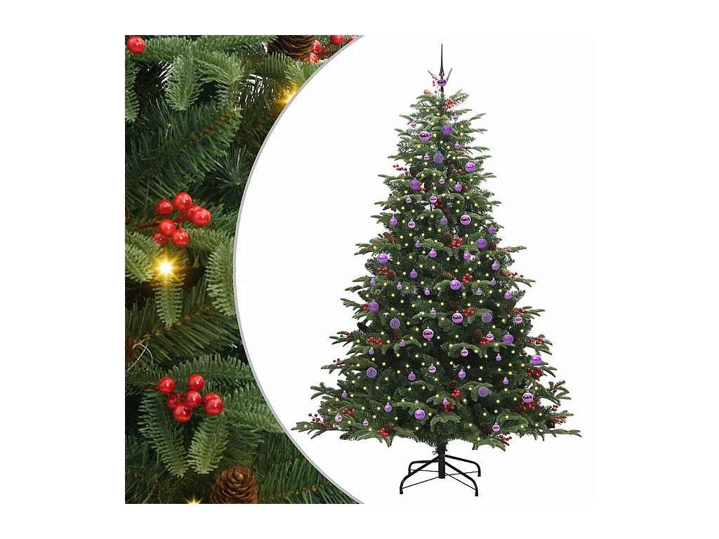 Árbol de Navidad artificial Verde 240 cm PVC, Metal y Plástico
