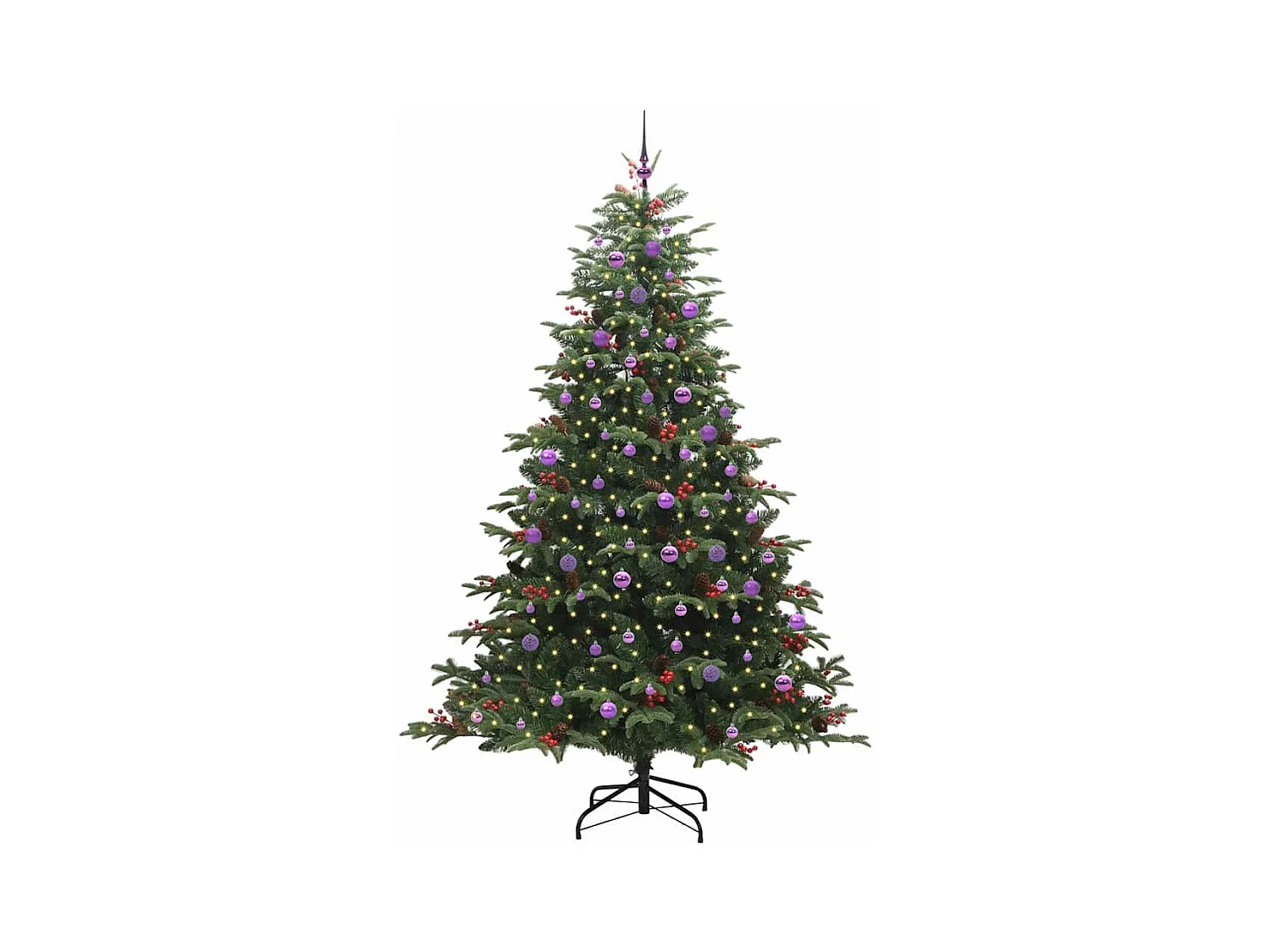 Árbol de Navidad artificial Verde 240 cm PVC, Metal y Plástico