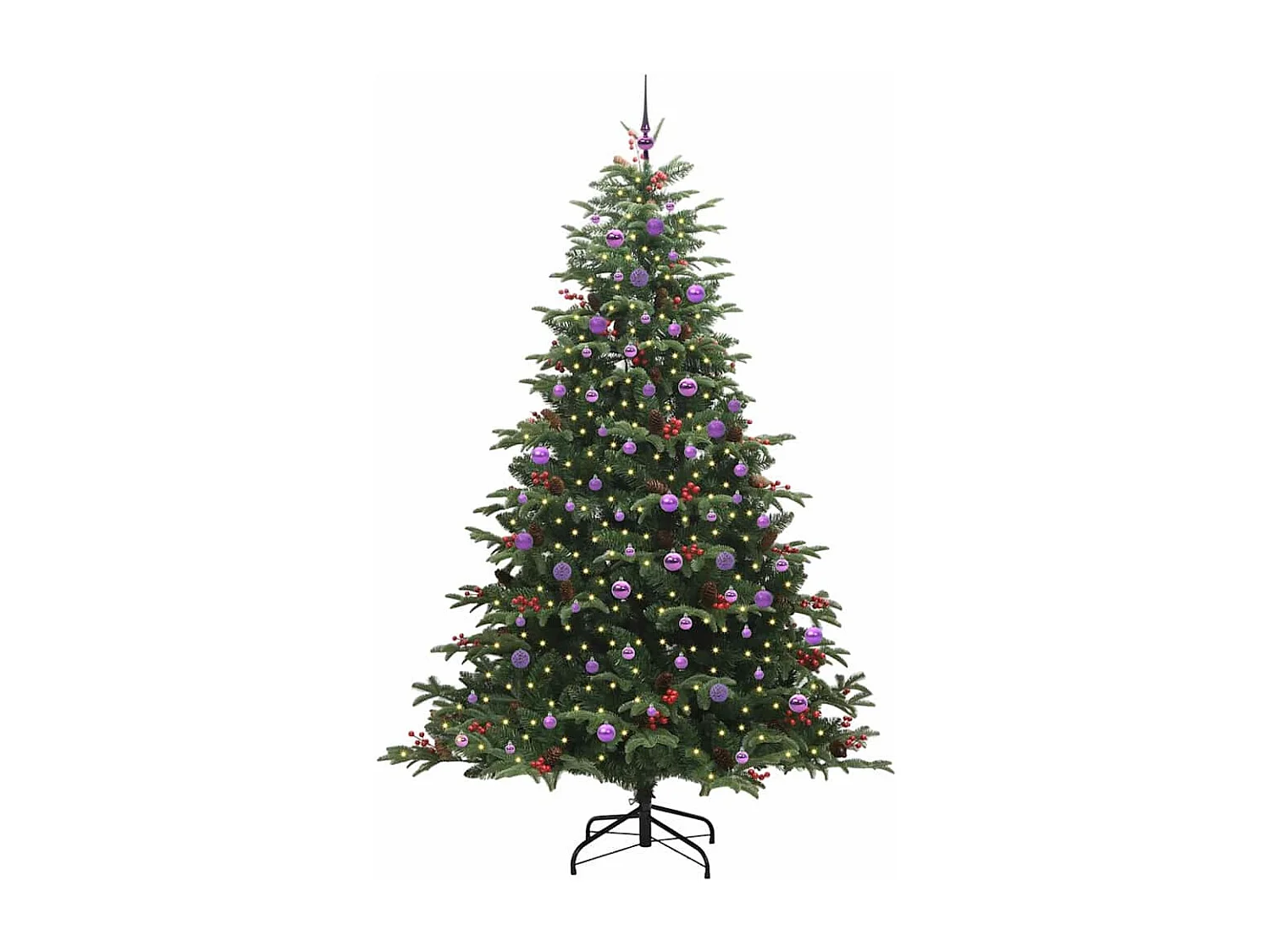 Sapin de Noël artificiel Vert 240 cm PVC, métal et plastique