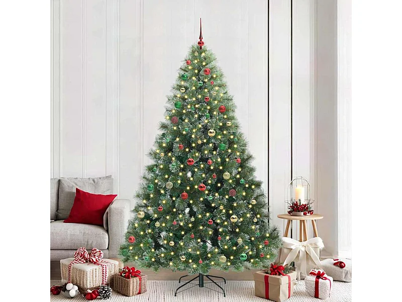 Árbol de Navidad artificial con 300 LED Verde 210 cm PE y PVC