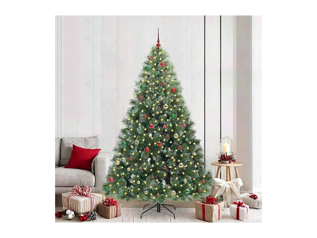 Árbol de Navidad artificial con 300 LED Verde 210 cm PE y PVC