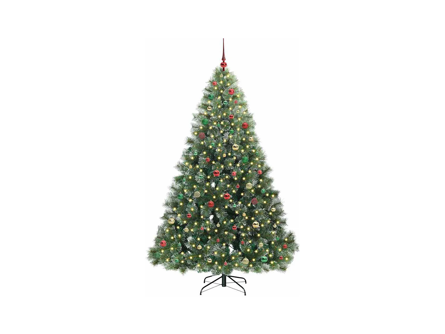 Árbol de Navidad artificial con 300 LED Verde 210 cm PE y PVC