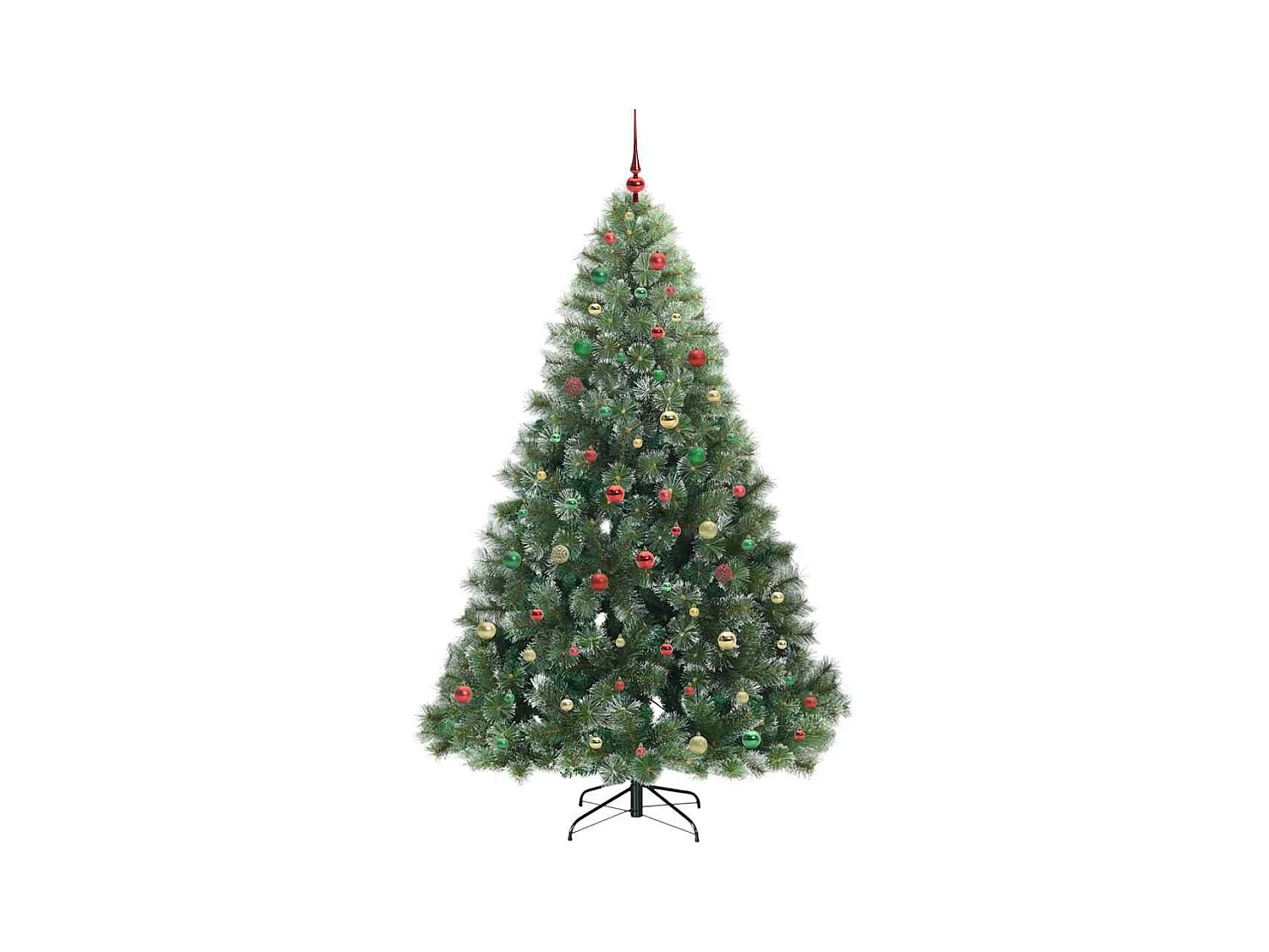 Árbol de Navidad artificial con 300 LED Verde 210 cm PE y PVC
