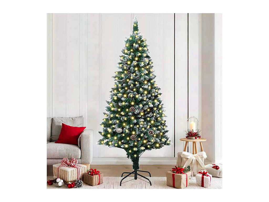 Sapin de Noël artificiel Vert 180 cm PVC, Acier et Plastique