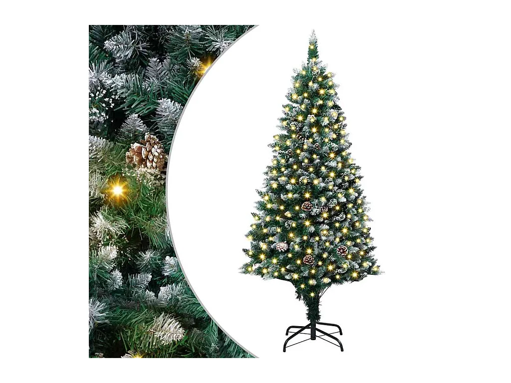 Sapin de Noël artificiel Vert 180 cm PVC, Acier et Plastique