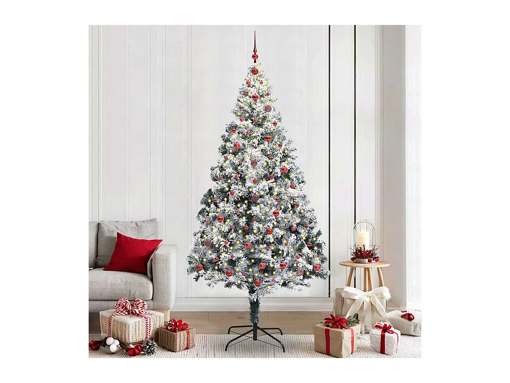Árbol de Navidad artificial Verde 240 cm PVC y Acero y Plástico