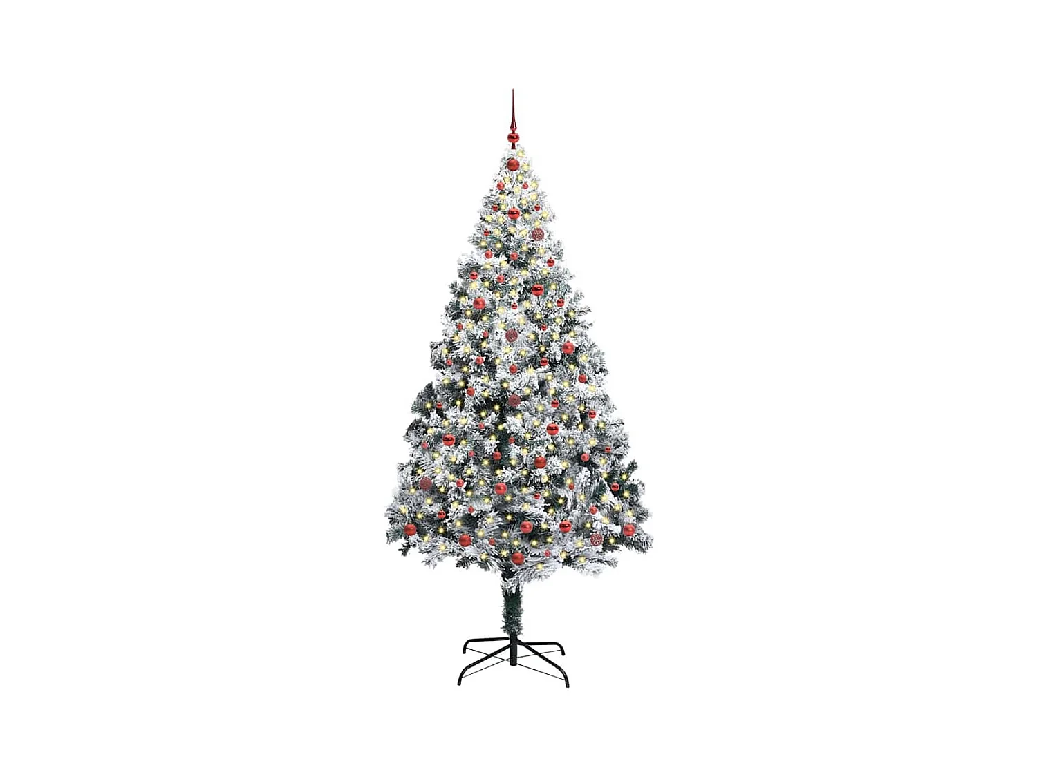 Árbol de Navidad artificial Verde 240 cm PVC y Acero y Plástico