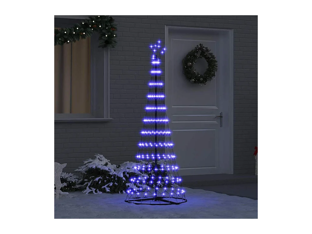 Árbol de Navidad LED con 230 LED Azul 71 x 71 x 184.5 cm Metal