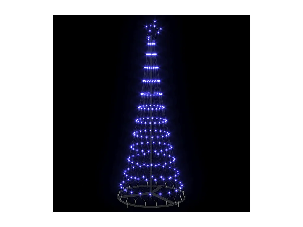 Árbol de Navidad LED con 230 LED Azul 71 x 71 x 184.5 cm Metal