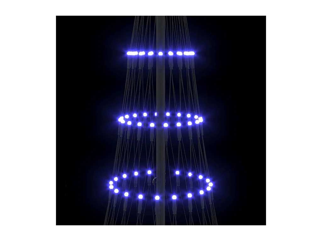 Árbol de Navidad LED con 230 LED Azul 71 x 71 x 184.5 cm Metal