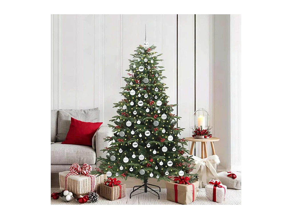 Árbol de Navidad artificial Verde 180 cm PVC, Metal y Plástico