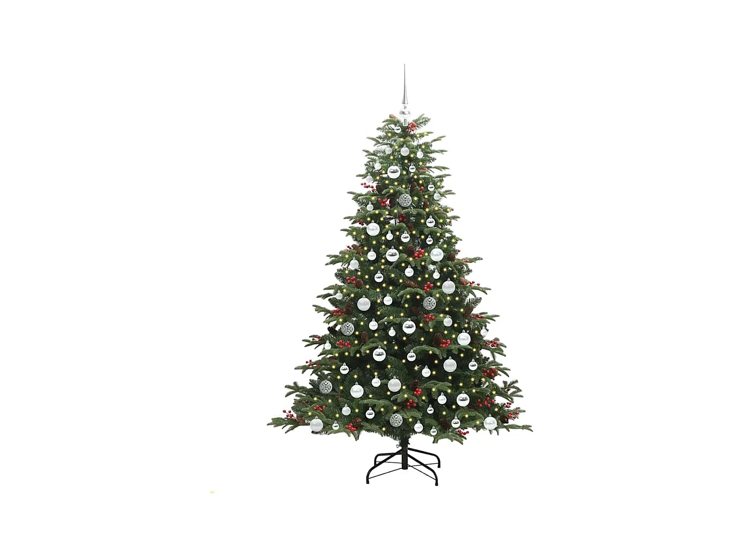 Árbol de Navidad artificial Verde 180 cm PVC, Metal y Plástico