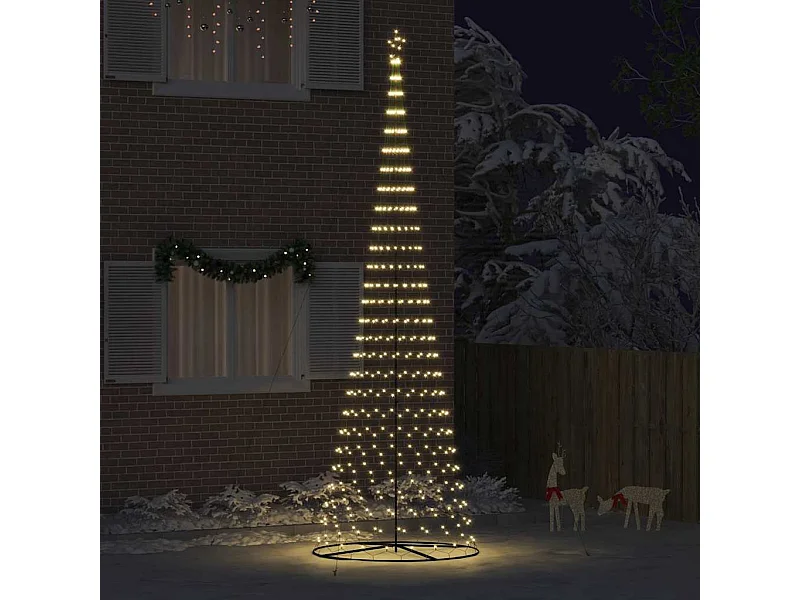 Árbol de Navidad LED Cálido 160 x 160 x 500 cm Metal