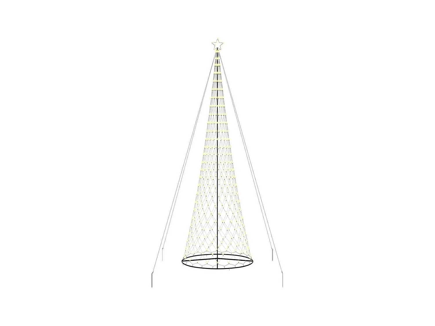 Árbol de Navidad LED Cálido 160 x 160 x 500 cm Metal