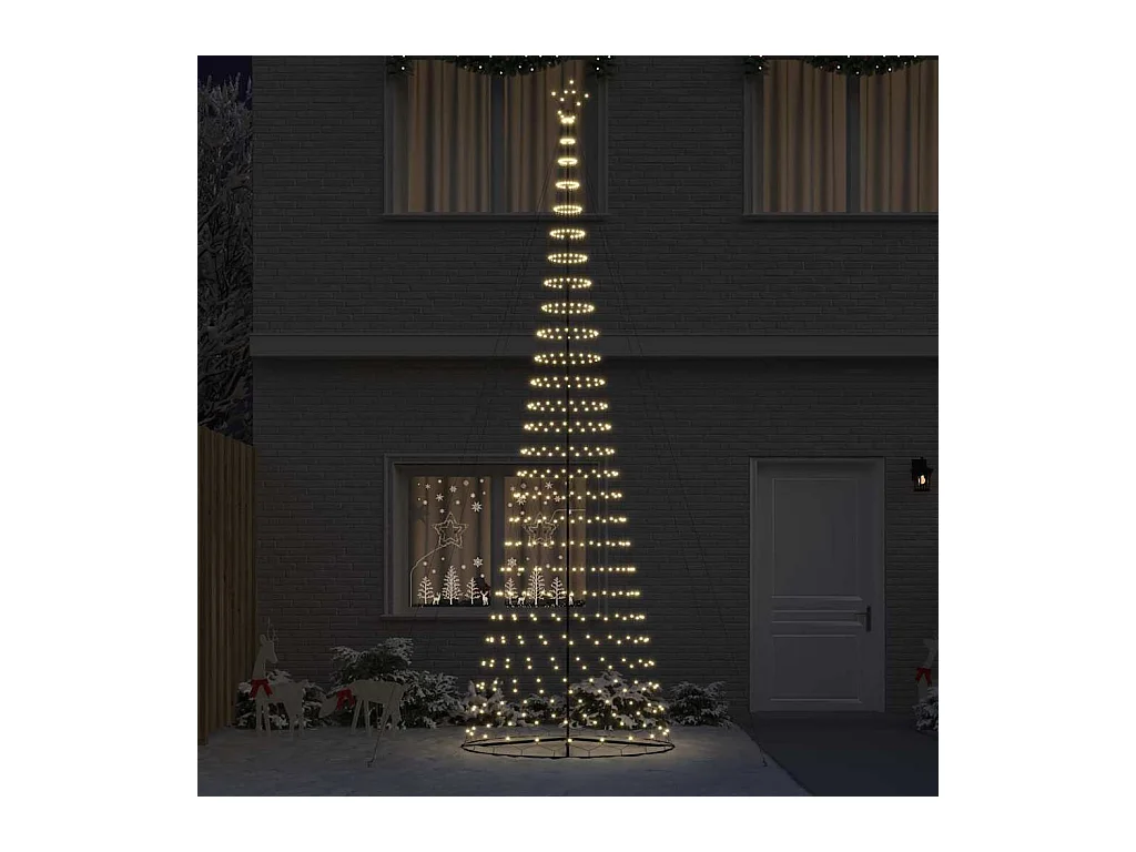 Árbol de Navidad LED Cálido 160 x 160 x 500 cm Metal