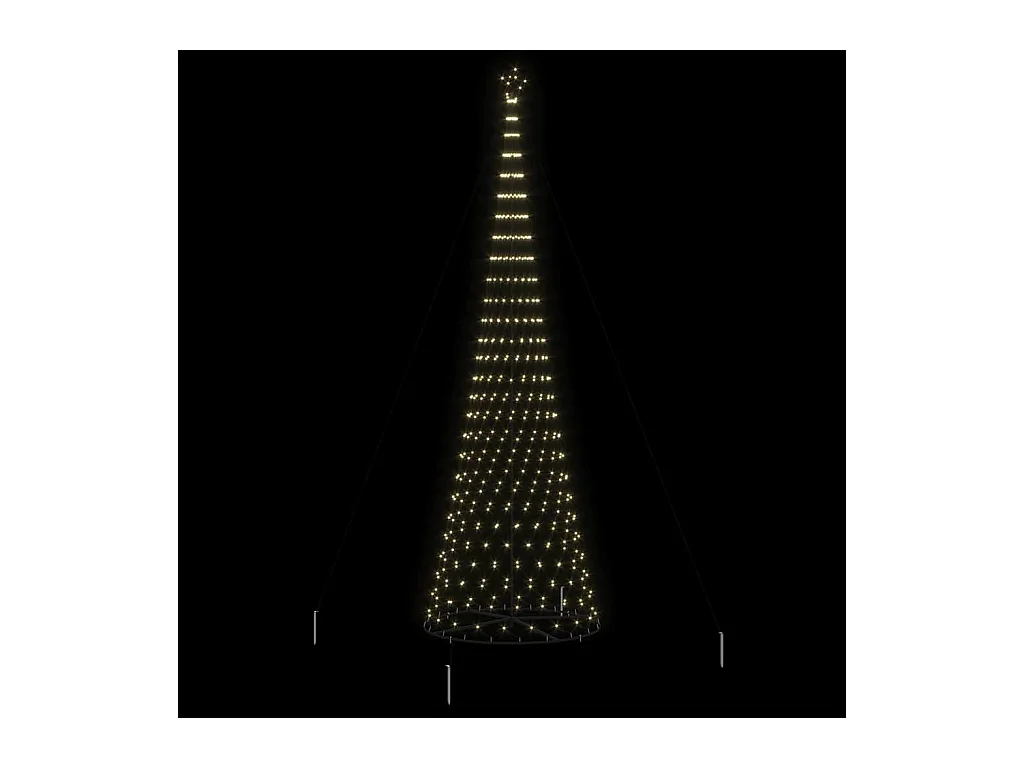 Árbol de Navidad LED Cálido 160 x 160 x 500 cm Metal