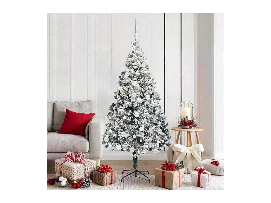 Árbol de Navidad artificial Verde 180 cm PVC y Acero y Plástico