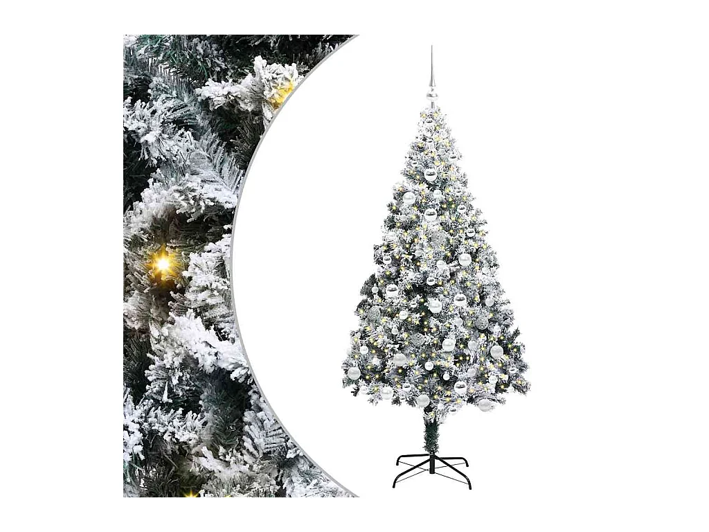 Árbol de Navidad artificial Verde 180 cm PVC y Acero y Plástico