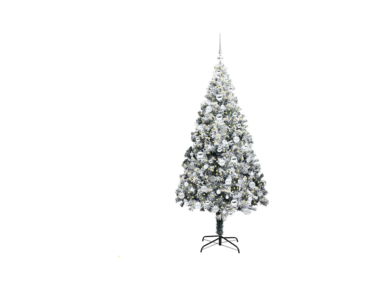 Árbol de Navidad artificial Verde 180 cm PVC y Acero y Plástico