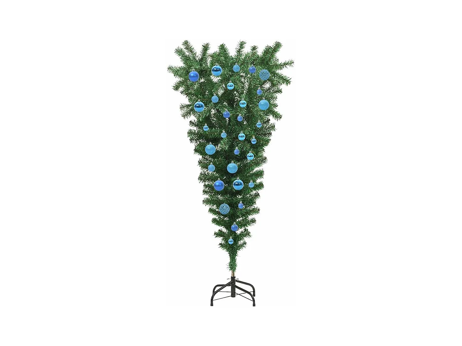 Árvore de Natal Artificial Pré-iluminada Invertida com Conjunto de Bolas