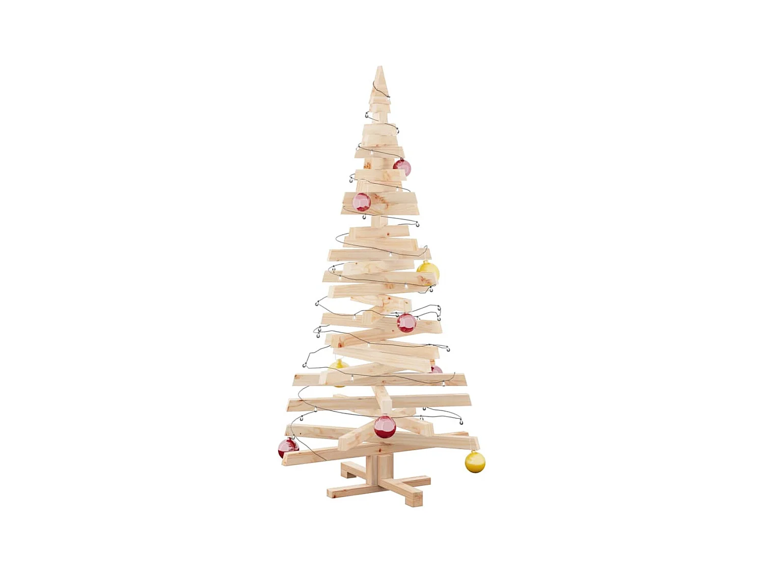 Arbres de Noël avec support Naturel 150 cm Bois massif en pin