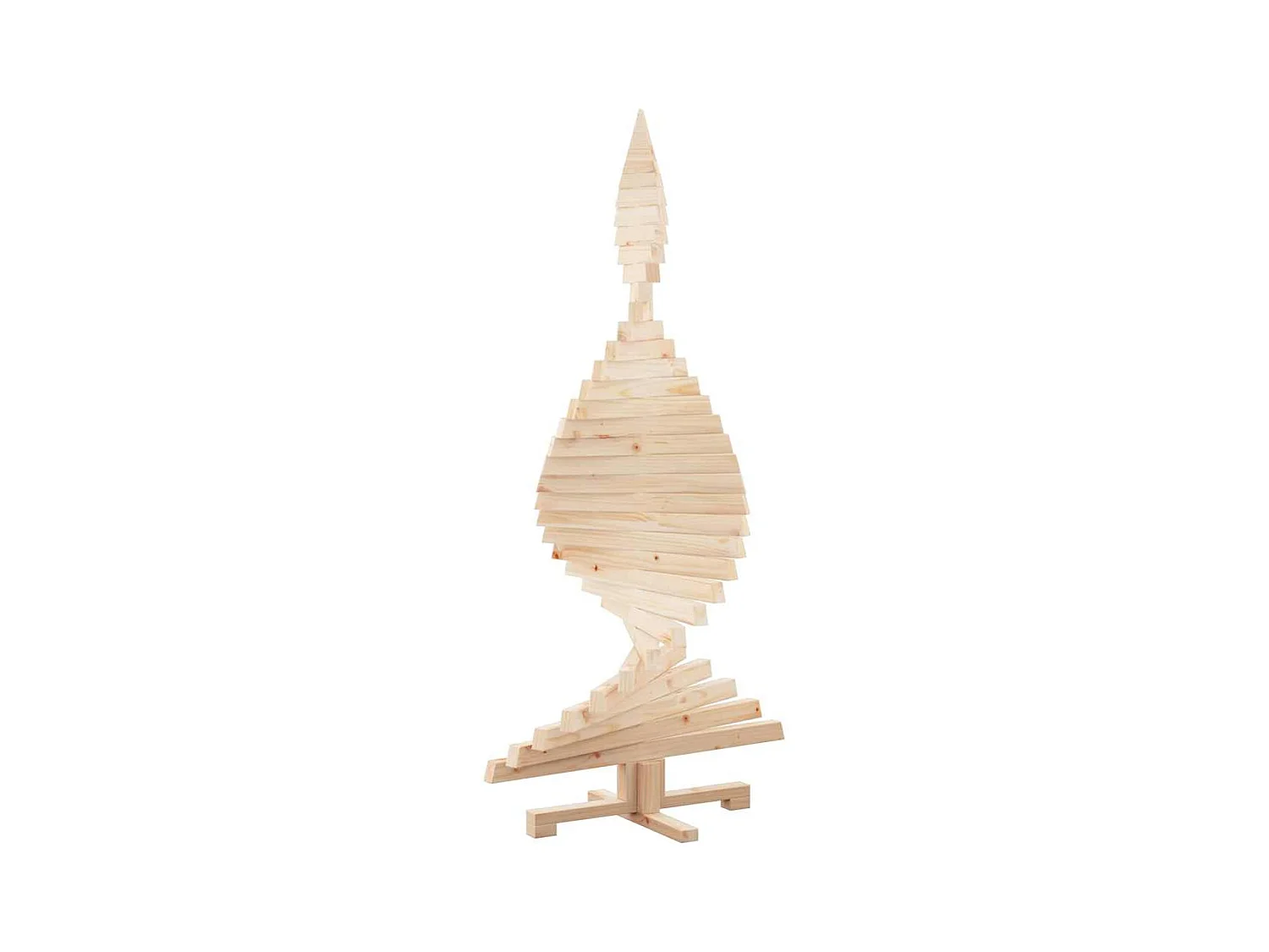 Arbres de Noël avec support Naturel 150 cm Bois massif en pin