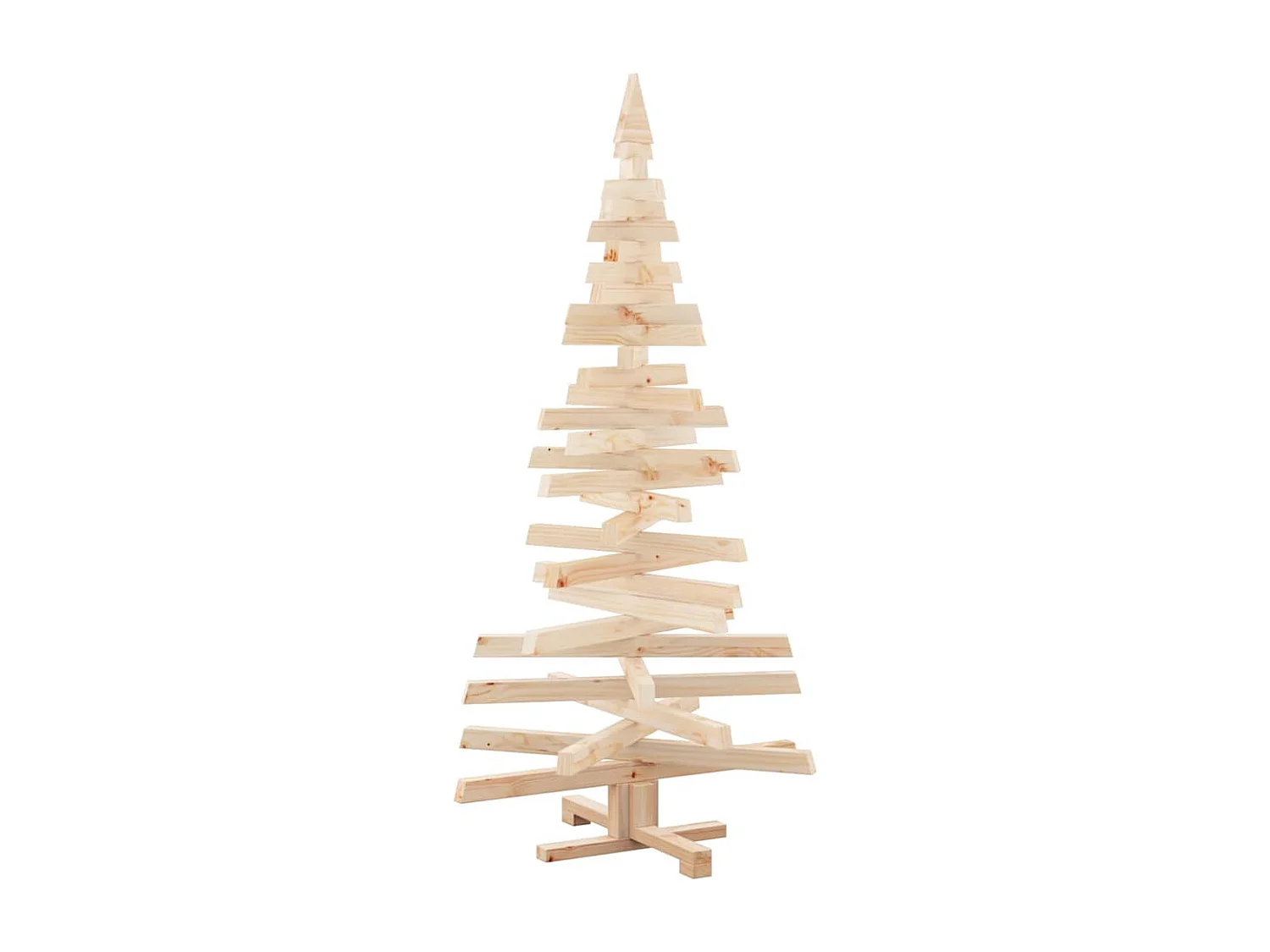 Arbres de Noël avec support Naturel 150 cm Bois massif en pin