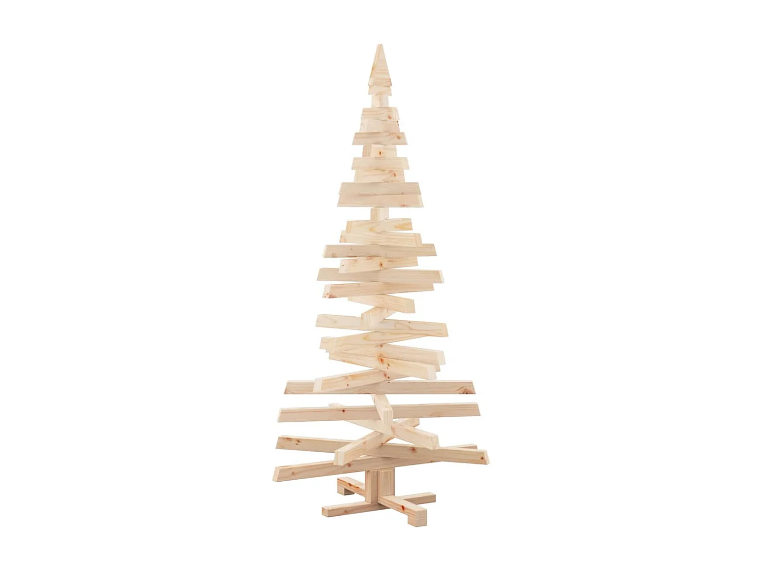 Arbres de Noël avec support Naturel 150 cm Bois massif en pin