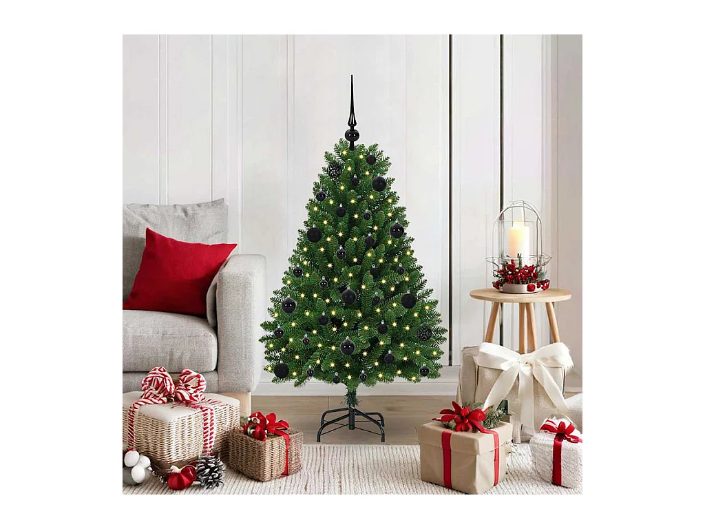 Sapin de Noël artificiel Vert 120 cm PVC et métal