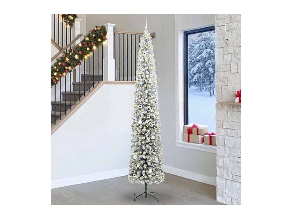 Sapin de Noël artificiel Vert 270 cm PVC et acier et plastique