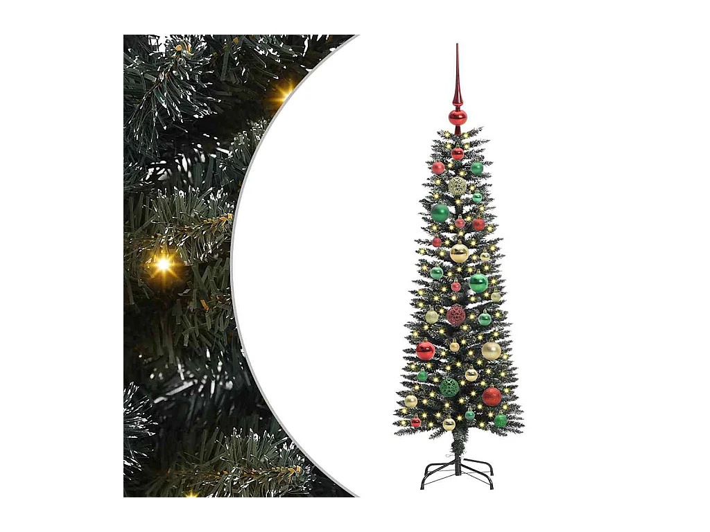 Sapin de Noël artificiel avec 150 LED Vert 40,5 x 40,5 x 120 cm