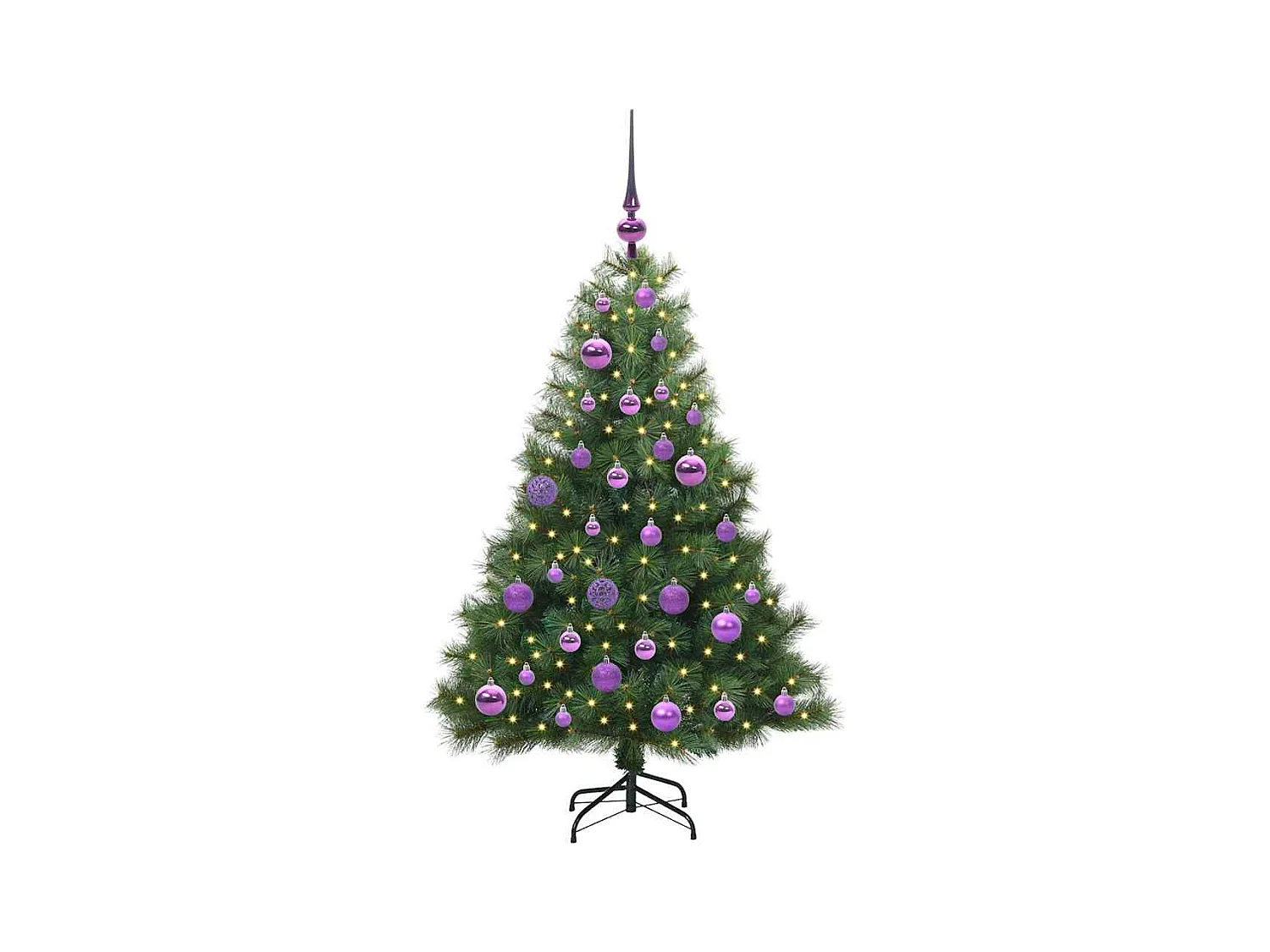 Sapin de Noël artificiel avec 150 LED Vert 120 cm PE et PVC